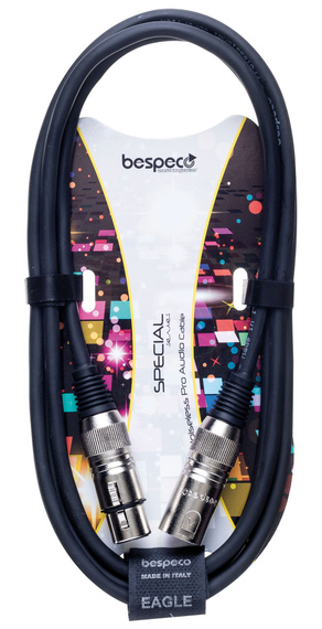 Bespeco DMX2000 - kabel cannon męski na cannon żeński 5P, 20m