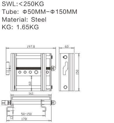 Fractal Lights FL504AB – uchwyt do kratownic 50–150 mm
